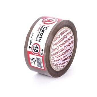 Скотч коричневый 48мм*100м*52мкм INTERTOOL KT-0913 Скотч коричневый 48мм*100м*52мкм INTERTOOL KT-0913