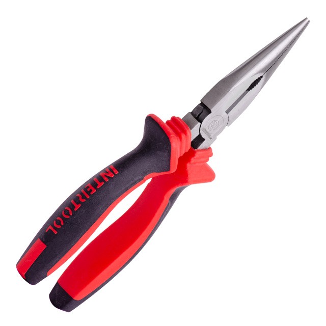 Щипцы удлиненные прямые 40CrV, фосфатированные, полированные INTERTOOL Щипцы удлиненные прямые 40CrV, фосфатированные, полированные INTERTOOL
