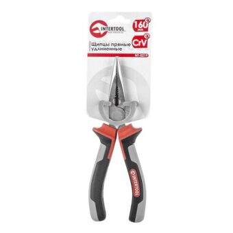 Щипцы удлиненные прямые CrV с изолированными рукоятками INTERTOOL