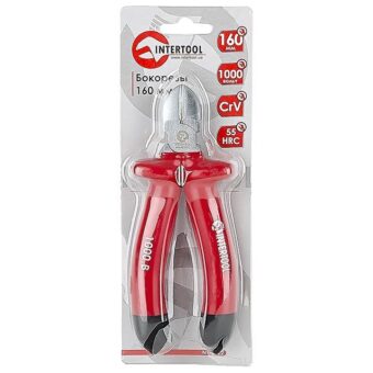 Бокорезы 160 мм CrV 1000 В INTERTOOL NT-0322 Бокорезы 160 мм CrV 1000 В INTERTOOL NT-0322