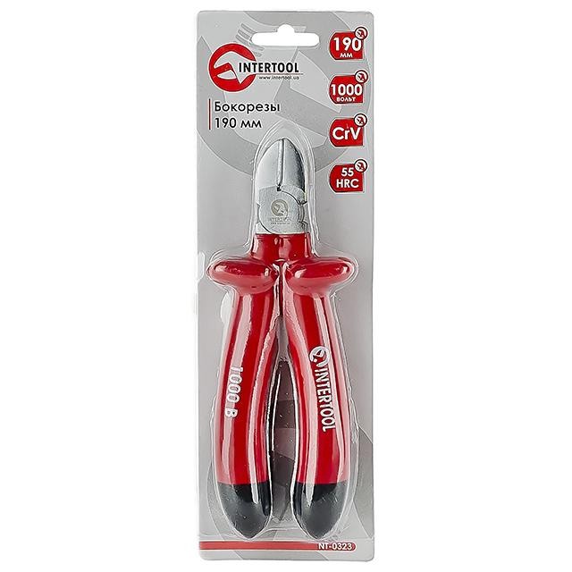 Бокорезы 190 мм CrV 1000 В INTERTOOL NT-0323 Бокорезы 190 мм CrV 1000 В INTERTOOL NT-0323