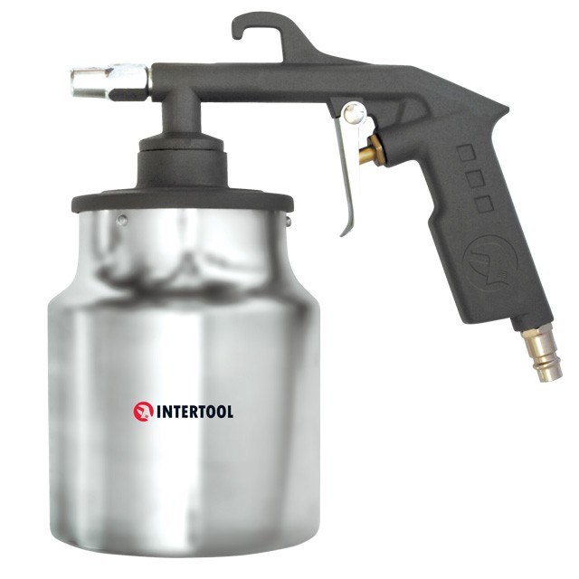 intertool-pt-0705-photo-1 Пистолет пескоструйный пневматический с бачком INTERTOOL PT-0705