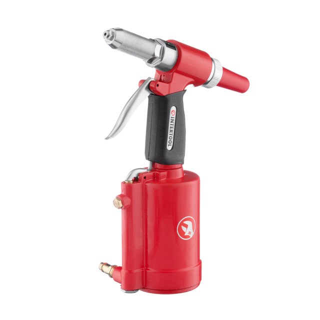 intertool-pt-1304-photo-1 Пистолет заклепочный пневматический в чемодане с аксессуарами INTERTOOL PT-1304
