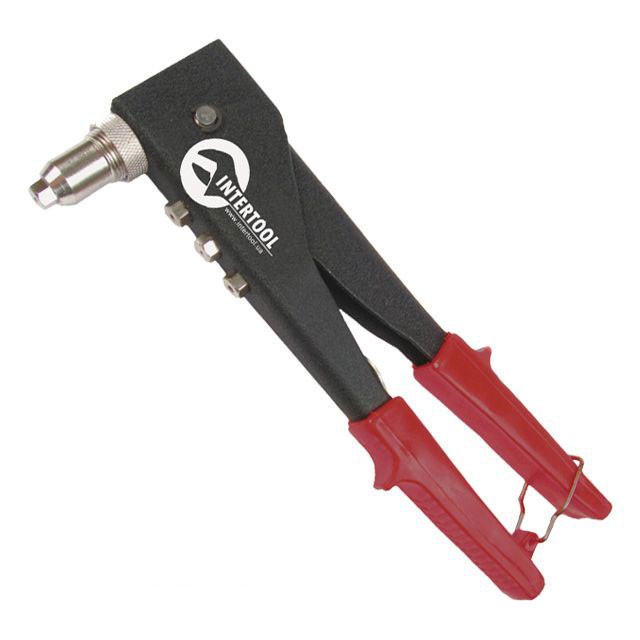 intertool-rt-0002-photo-1 Пистолет заклепочный ручной, диаметр заклепки 3,2; 4; 4,8 мм (с поворотом на 90°) INTERTOOL RT-0002