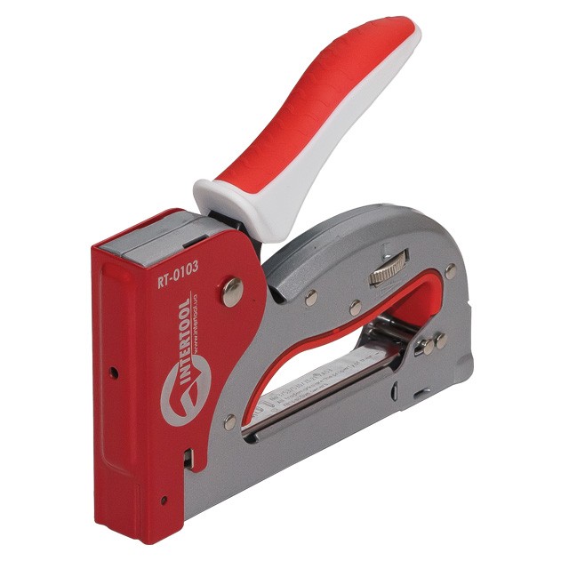 intertool-rt-0103-photo-1 Степлер строительный под скобу 11.3 * 0.7 * 4-14 мм INTERTOOL RT-0103