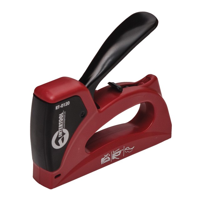 intertool-rt-0120-photo-1 Степлер строительный под скобу 11.3 * 0.7 * 6-14 мм (пластиковый корпус) INTERTOOL RT-0120