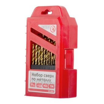 Набор сверл по металлу HSS 25 шт INTERTOOL SD-0025