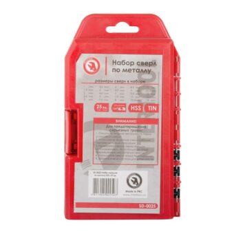 Набор сверл по металлу HSS 25 шт INTERTOOL SD-0025