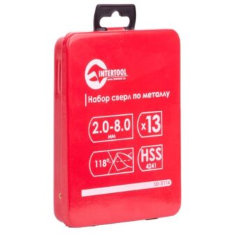 Набор сверл по металлу HSS 13 шт (2.0-8.0) INTERTOOL SD-0114