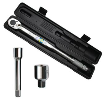 Динамометрический ключ 1/2" переходник 1/2 х 3/8, удлинитель 125 мм 1/2 28-210 NM INTERTOOL XT-9007