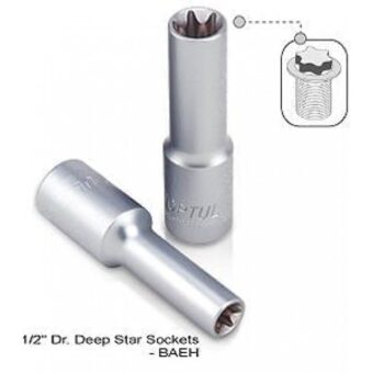 Головка торцевая длинная 1/2" E-тип, под звездочку TOPTUL Головка торцевая длинная 1/2" E-тип, под звездочку TOPTUL