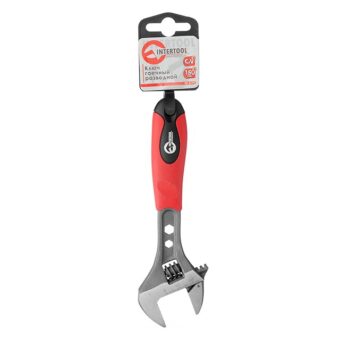 Ключ разводной, двухкомпонентная рукоятка INTERTOOL