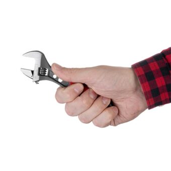 Ключ разводной, двухкомпонентная рукоятка INTERTOOL