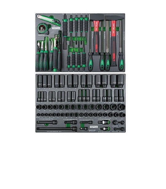 Тележка с инструментом (Pro-Plus) 8 секций 448ед. серая GE-44803 TOPTUL Тележка с инструментом (Pro-Plus) 8 секций 448ед. серая GE-44803 TOPTUL