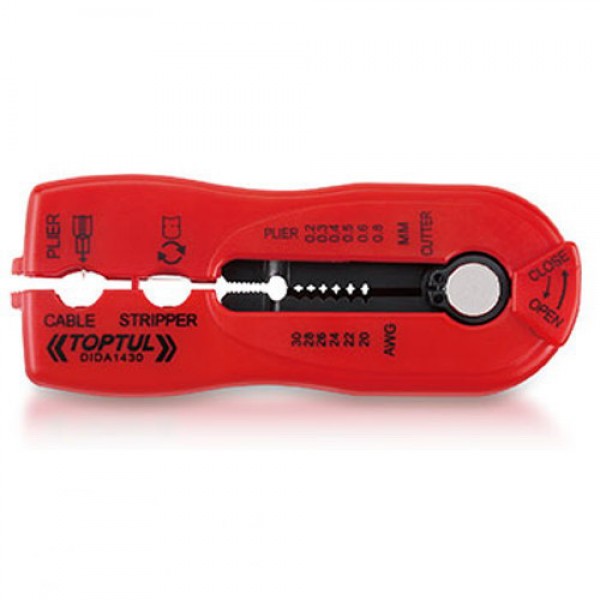 stripper-mnogofunkcionalnij-toptul-d0.2-0.8mm-dida1430 Съемник изоляции мультифункциональный d0.2-0.8 мм DIDA1430 TOPTUL