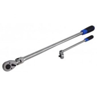 Трещотка реверсивная удлиненная шарнирная с резиновой ручкой 1/4L-300мм (72зуб.) Forsage F-802218L