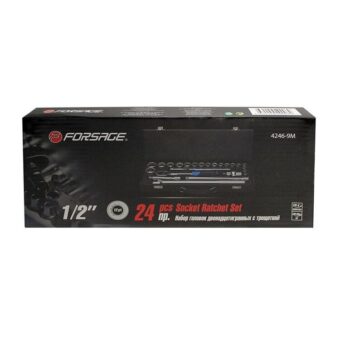 Набор инструментов 24 предмета 1/2" (12гр.)(10-32мм) Forsage F-4246-9M