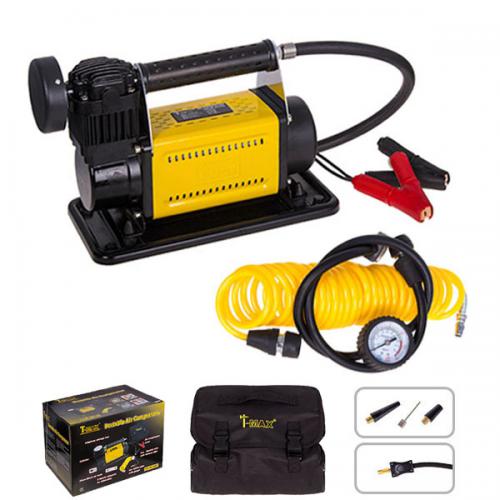 Компрессор автомобильный T-max 30A/150psi/72L/min/ кле ммы/шланг (8072601) Компрессор автомобильный T-max 30A/150psi/72L/min/ кле ммы/шланг (8072601)