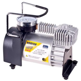 Компрессор автомобильный "Ураган" КА-У12050 150psi/15Amp/40л/прикур.+ переходник Компрессор автомобильный "Ураган" КА-У12050 150psi/15Amp/40л/прикур.+ переходник