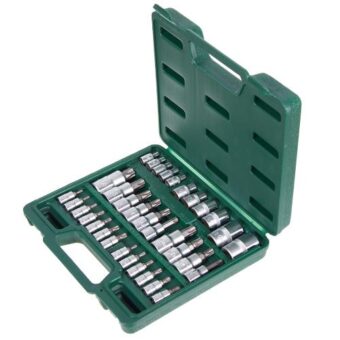 Набор торцевых головок HANS 1/2", 3/8",1/4" внутренний и наружный ТОRX под звездочку 34 предметов (9634 т)