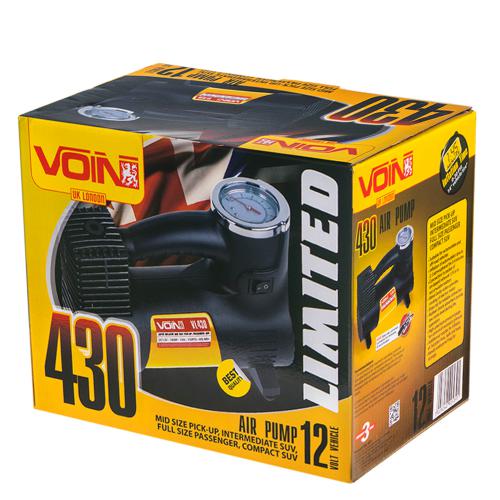 Компрессор автомобильный "VOIN" VL-430 150psi/14A/40л/прикур./переходник на клеммы Компрессор автомобильный "VOIN" VL-430 150psi/14A/40л/прикур./переходник на клеммы