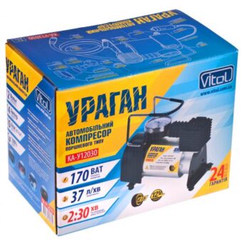 Компрессор автомобильный "Ураган" КА-У12030 150psi/14Amp/37л/прикур.+ переходник Компрессор автомобильный "Ураган" КА-У12030 150psi/14Amp/37л/прикур.+ переходник