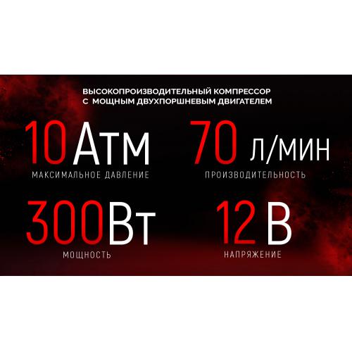 Компрессор автомобильный "VOIN" VP-610 150psi/23A/70л/клеммы Компрессор автомобильный "VOIN" VP-610 150psi/23A/70л/клеммы
