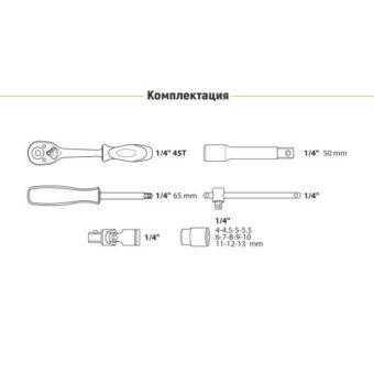 Набор головок Alloid 3/8", 30 предметов (НГ-4030П) Набор головок Alloid 3/8", 30 предметов (НГ-4030П)