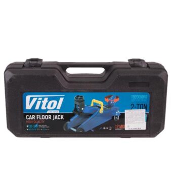 Домкрат гидравлический подкатной Vitol 2 т с поворотной ручкой в кейсе, min 135 мм - max 340 мм ДП-135340К