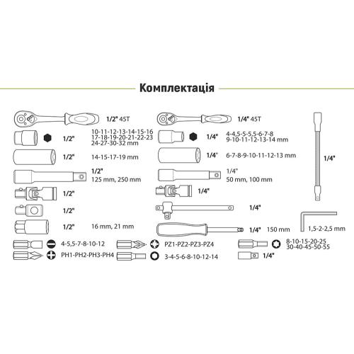 Набор торцевых головок с трещоткой Alloid 1/4" & 1/2", 94 предметов (6 гранный) (НГ-4094П-6) Набор торцевых головок с трещоткой Alloid 1/4" & 1/2", 94 предметов (6 гранный) (НГ-4094П-6)