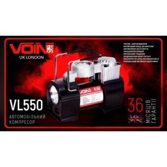 Компрессор автомобильный "VOIN" VL-550 150psi/15A/40л/прикур./дефлятор/переходник на клеммы Компрессор автомобильный "VOIN" VL-550 150psi/15A/40л/прикур./дефлятор/переходник на клеммы