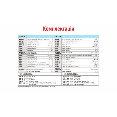 Набор инструмента HANS 177 предметов 1/4", 3/8",1/2" (ТК-177V/ТК-177) Набор инструмента HANS 177 предметов 1/4", 3/8",1/2" (ТК-177V/ТК-177)