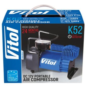 Компрессор автомобильный "ViTOL" К-52 150psi/15Amp/40л/Автостоп/прикуриватель Компрессор автомобильный "ViTOL" К-52 150psi/15Amp/40л/Автостоп/прикуриватель