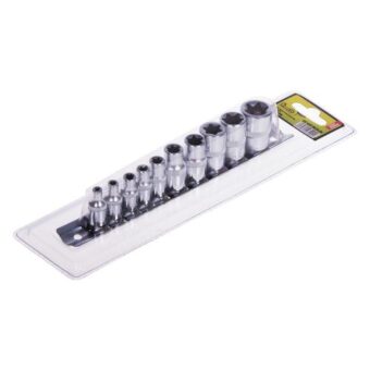 Набор торцевых головок Alloid внешний TORX 1/4"-3/8"DR Е4-Е18, 10 предметов (НГЕ-418Б) Набор торцевых головок Alloid внешний TORX 1/4"-3/8"DR Е4-Е18, 10 предметов (НГЕ-418Б)