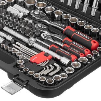 Набор инструментов 1/2" & 3/8" & 1/4", 156 ед., Cr-V STORM INTERTOOL ET-8156