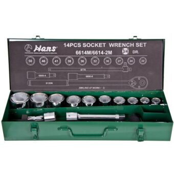 Набор головок для грузовых авто HANS 3/4" DR 22-50 мм, 14 ед. (6614М) Набор головок для грузовых авто HANS 3/4" DR 22-50 мм, 14 ед. (6614М)