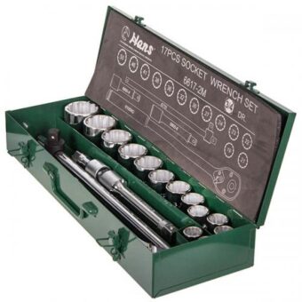 Набор торцевых головок HANS 3/4" 19-50мм,12-гранный,17 ед.(6617-2M 12PT) Набор торцевых головок HANS 3/4" 19-50мм,12-гранный,17 ед.(6617-2M 12PT)