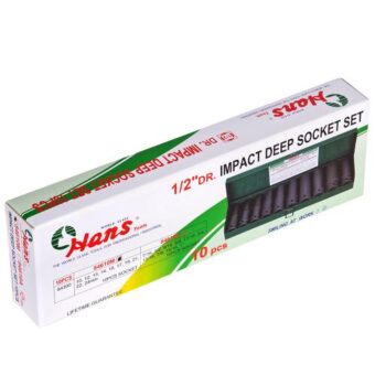 Набор ударных торцевых головок глубоких 1/2" DR 10 пр. HANS (84610М) Набор ударных торцевых головок глубоких 1/2" DR 10 пр. HANS (84610М)