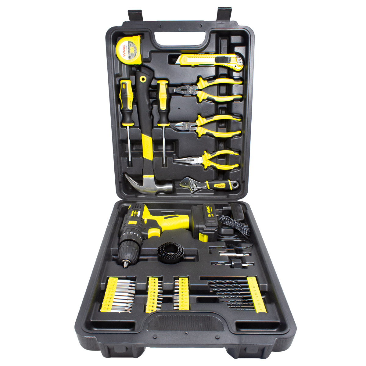 Набор инструментов с аккумуляторным шуруповертом 57пр (12V, 1.3Ah) WT-1057 WMC TOOLS Набор инструментов с аккумуляторным шуруповертом 57пр (12V, 1.3Ah) WT-1057 WMC TOOLS