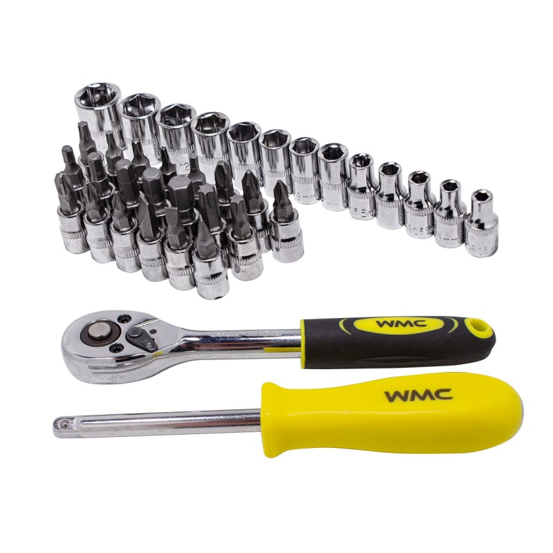 Набор инструмента 46 пр. 1/4'' (6-гран.) (4-14 мм) WMC TOOLS WT-2462-5 EURO Набор инструмента 46 пр. 1/4'' (6-гран.) (4-14 мм) WMC TOOLS WT-2462-5 EURO