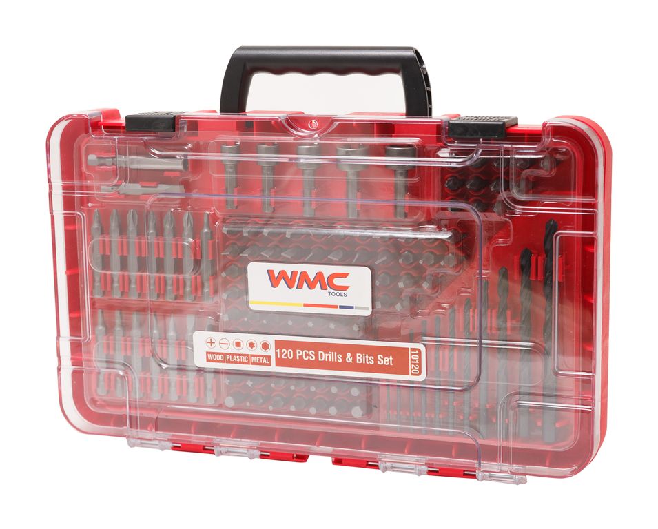 Набор бит и сверл 120 пр. в пластиковом футляре WMC TOOLS WT-10120 Набор бит и сверл 120 пр. в пластиковом футляре WMC TOOLS WT-10120