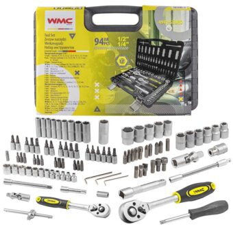Набор инструментов 94 пр, 1/4'', 1/2'' (6гр.) (4-22 мм) WT-4941-5EURO WMC TOOLS Набор инструментов 94 пр, 1/4'', 1/2'' (6гр.) (4-22 мм) WT-4941-5EURO WMC TOOLS