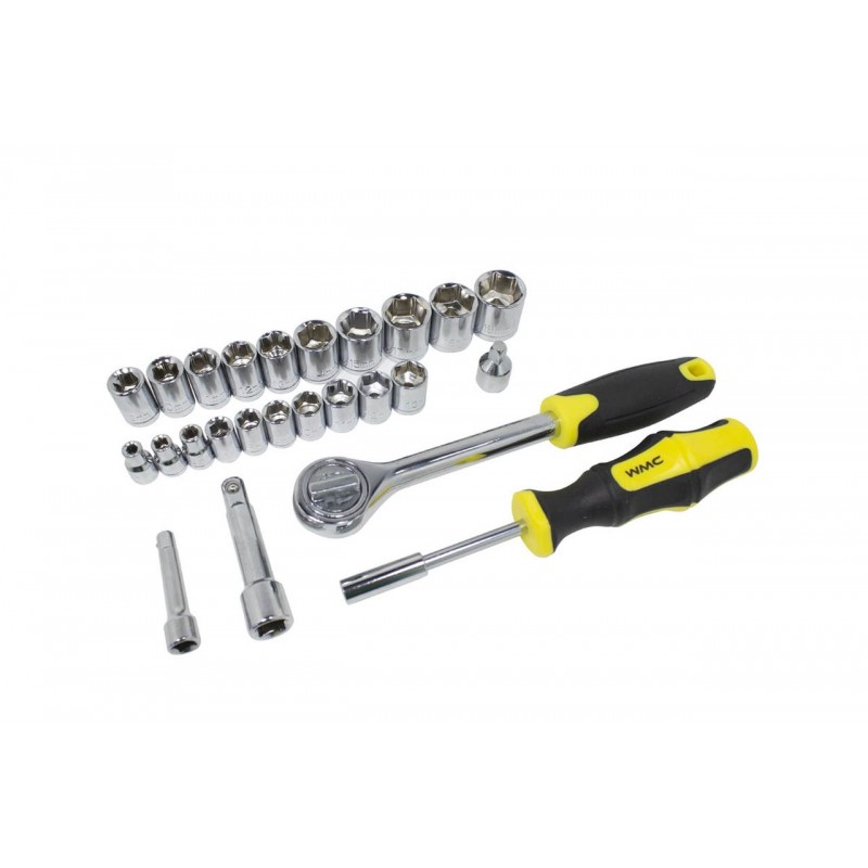 Набор инструментов 91 пр. 1/4'' 3/8'' (6гр) (4.5-19мм), в аллюм. чемодане WMC TOOLS WT-1091 Набор инструментов 91 пр. 1/4'' 3/8'' (6гр) (4.5-19мм), в аллюм. чемодане WMC TOOLS WT-1091