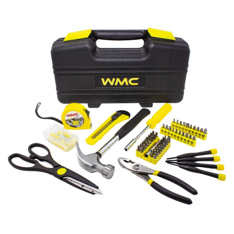 Набор инструментов для дома 142 пр с молотком, пассатижами, отвертками WMC TOOLS WT-10142
