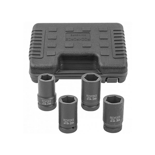 Головки ударные 1" (6гр.) глубокие, набор 4пр. Rockforce RF-8041-5MPB Головки ударные 1" (6гр.) глубокие, набор 4пр. Rockforce RF-8041-5MPB