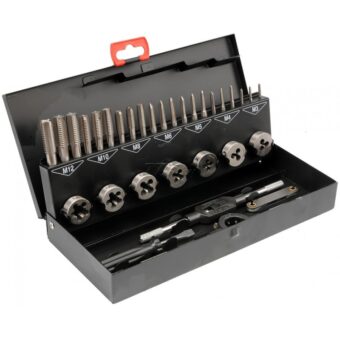 Набор метчиков и плашек, 32 пр, в металлическом кейсе RockForce RF-M032-1 Набор метчиков и плашек, 32 пр, в металлическом кейсе RockForce RF-M032-1