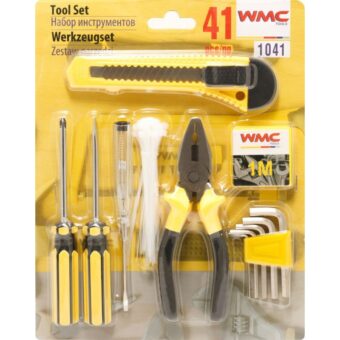 Набор для дома отвертки, плоскогубцы, рулетка 42 пр WMC TOOLS WT-1041