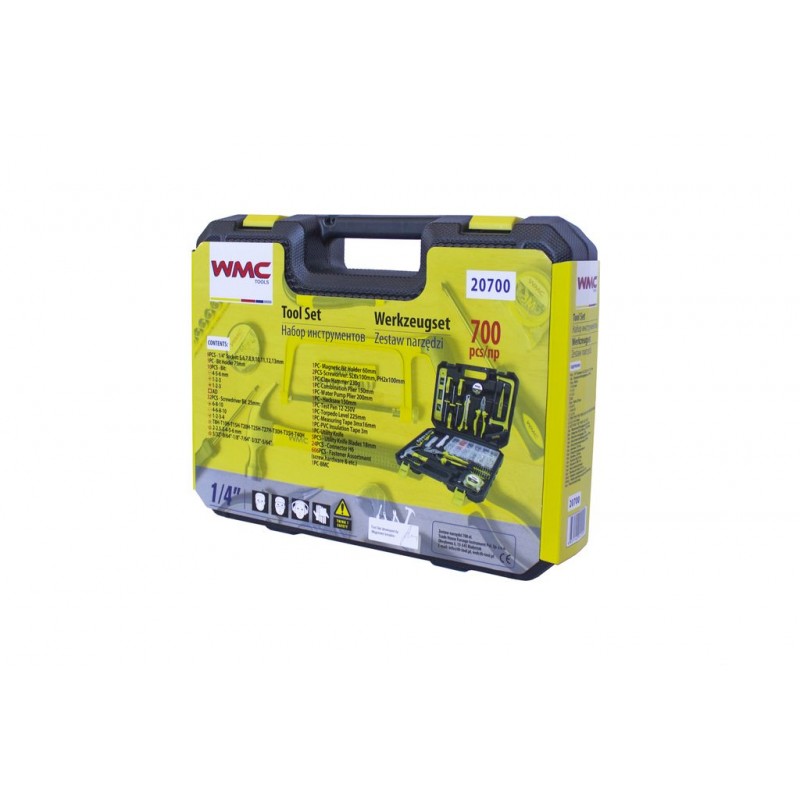 Набор инструментов 700 пр. 1/4'' (6гр.) (5-13 мм) WMC TOOLS WT-20700 Набор инструментов 700 пр. 1/4'' (6гр.) (5-13 мм) WMC TOOLS WT-20700
