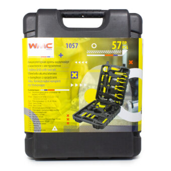 Набор инструментов с аккумуляторным шуруповертом 57пр (12V, 1.3Ah) WT-1057 WMC TOOLS Набор инструментов с аккумуляторным шуруповертом 57пр (12V, 1.3Ah) WT-1057 WMC TOOLS