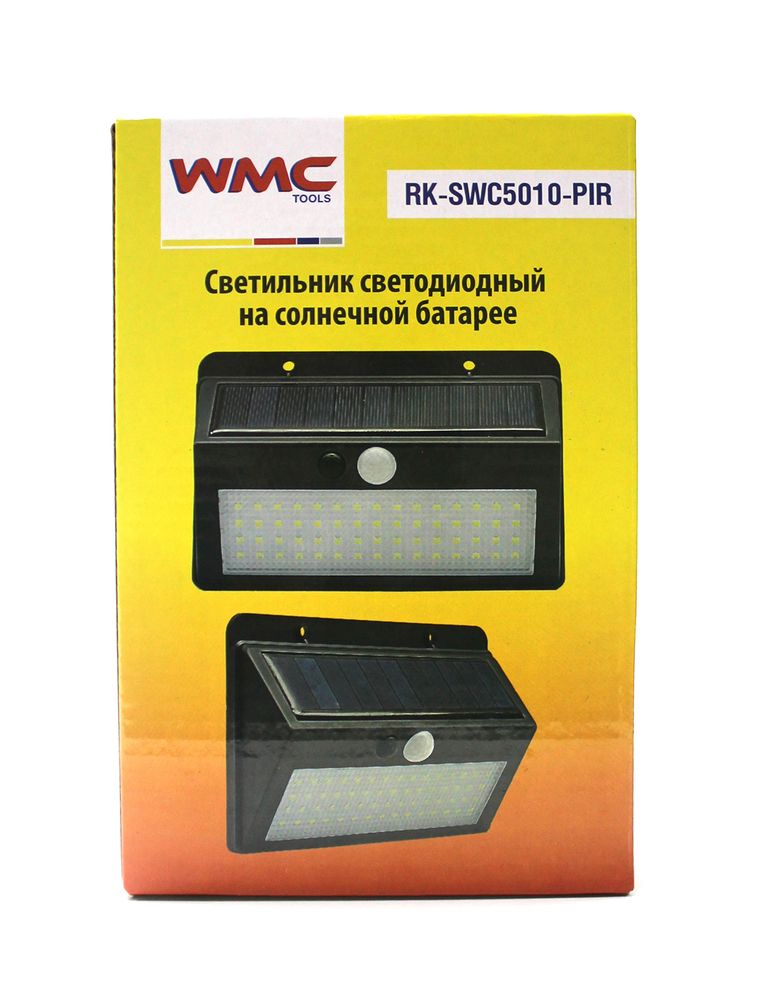 Светильник светодиодный на солнечной батарее с датчиком движения WT-RK-SWC5010-PIR WMC TOOLS Светильник светодиодный на солнечной батарее с датчиком движения WT-RK-SWC5010-PIR WMC TOOLS